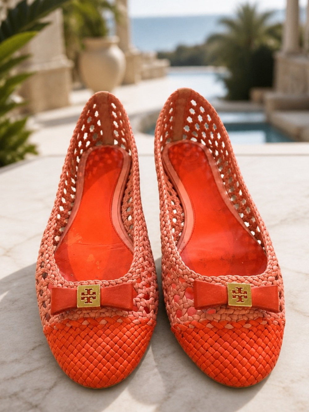 Tory Burch Carlyle Ballerina Flats. Size 10 Medium.